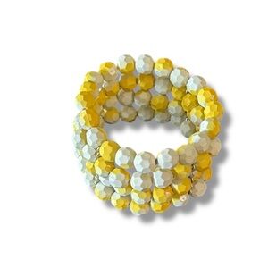 WOMEN’S Faceted Boho Beaded Stacked Multi Layered Stretch Bracelet